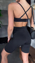Slimming shorts with EXTRA high waist - black